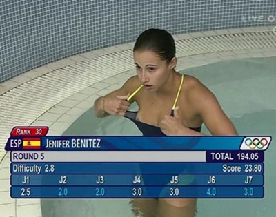 Jenifer Benitez, Olympics Third Nipple Slip in Springboard Diving at the Beijing Summer Games www.GutterUncensored.com jenni1